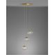 Pendule, Lustre suspendate - Lustra moderna cu 3 Pendule design decorativ KING aurie