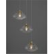 Pendule, Lustre suspendate - Lustra moderna cu 3 Pendule design decorativ KING aurie
