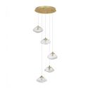 Lustra moderna cu 5 Pendule design decorativ KING aurie