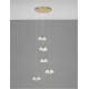 Pendule, Lustre suspendate - Lustra moderna cu 5 Pendule design decorativ KING aurie