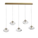 Lustra moderna cu 5 Pendule design decorativ KING aurie
