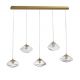 Pendule, Lustre suspendate - Lustra moderna cu 5 Pendule design decorativ KING aurie