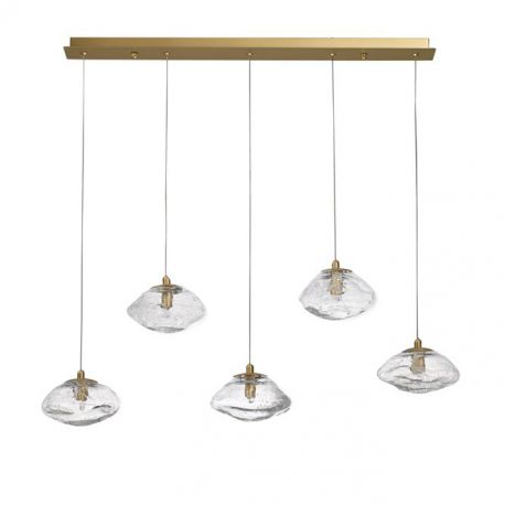 Pendule, Lustre suspendate - Lustra moderna cu 5 Pendule design decorativ KING aurie