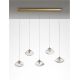 Pendule, Lustre suspendate - Lustra moderna cu 5 Pendule design decorativ KING aurie