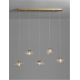 Pendule, Lustre suspendate - Lustra moderna cu 5 Pendule design decorativ KING aurie