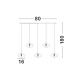 Pendule, Lustre suspendate - Lustra moderna cu 5 Pendule design decorativ KING aurie