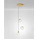 Pendule, Lustre suspendate - Lustra moderna cu 3 Pendule design decorativ COEN auriu