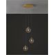 Pendule, Lustre suspendate - Lustra moderna cu 3 Pendule design decorativ COEN auriu