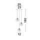 Pendule, Lustre suspendate - Lustra moderna cu 3 Pendule design decorativ COEN auriu