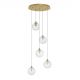Pendule, Lustre suspendate - Lustra moderna cu 5 Pendule design decorativ COEN auriu