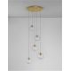 Pendule, Lustre suspendate - Lustra moderna cu 5 Pendule design decorativ COEN auriu