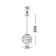 Pendule, Lustre suspendate - Pendul modern design decorativ COEN auriu D-25cm