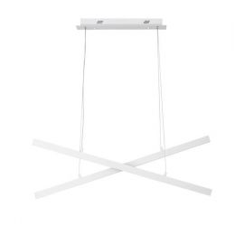 Lustra LED suspendata design modern X-LINE alba