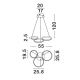 Candelabre, Lustre - Lustra LED suspendata design modern MAGNUS R3 aurie