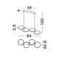 Candelabre, Lustre - Lustra LED suspendata design modern MAGNUS R4 neagra