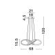 Candelabre, Lustre - Lustra LED suspendata design modern AMARA 68cm