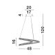 Candelabre, Lustre - Lustra LED suspendata moderna design elegant GINEVRA 45W