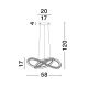Candelabre, Lustre - Lustra LED suspendata moderna design elegant GINEVRA 56W