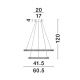 Candelabre, Lustre - Lustra LED suspendata moderna design elegant GINEVRA 54W