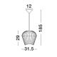 Pendule, Lustre suspendate - Lustra / Pendul modern design decorativ BREDO D-31,5cm