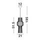 Pendule, Lustre suspendate - Lustra / Pendul modern design decorativ BREDO D-21cm