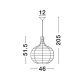 Pendule, Lustre suspendate - Lustra / Pendul modern design natural GRIFFIN D-46cm