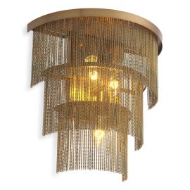 Aplice, corpuri de iluminat pentru pereti - Aplica de perete design elegant LUX Tissot, alama antica