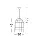 Pendule, Lustre suspendate - Lustra / Pendul modern design natural ratan AURORA