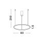 Pendule, Lustre suspendate - Lustra LED suspendata design modern circular TARQUIN D-80cm aurie