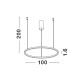 Pendule, Lustre suspendate - Lustra LED suspendata design modern circular TARQUIN D-100cm aurie