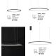 Pendule, Lustre suspendate - Lustra LED suspendata design modern circular TARQUIN D-60cm negru