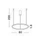 Pendule, Lustre suspendate - Lustra LED suspendata design modern circular TARQUIN D-80cm negru