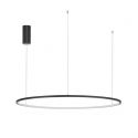 Lustra LED suspendata design modern circular TARQUIN D-100cm negru