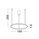 Pendule, Lustre suspendate - Lustra LED suspendata design modern circular TARQUIN D-100cm negru