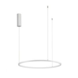 Pendule, Lustre suspendate - Lustra LED suspendata design modern circular TARQUIN D-60cm alba