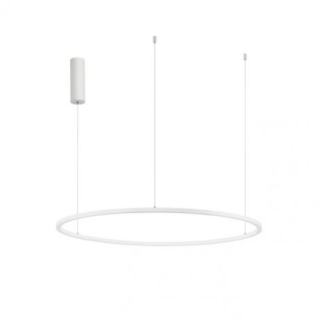 Pendule, Lustre suspendate - Lustra LED suspendata design modern circular TARQUIN D-80cm alba