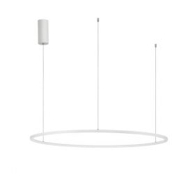 Pendule, Lustre suspendate - Lustra LED suspendata design modern circular TARQUIN D-100cm alba