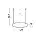 Pendule, Lustre suspendate - Lustra LED suspendata design modern circular TARQUIN D-100cm alba