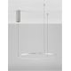 Pendule, Lustre suspendate - Lustra LED suspendata design modern circular TARQUIN D-60cm argintie