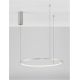Pendule, Lustre suspendate - Lustra LED suspendata design modern circular TARQUIN D-60cm argintie