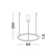 Pendule, Lustre suspendate - Lustra LED suspendata design modern circular TARQUIN D-60cm argintie