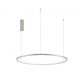 Pendule, Lustre suspendate - Lustra LED suspendata design modern circular TARQUIN D-80cm argintie