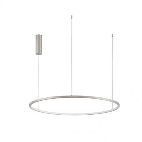 Pendule, Lustre suspendate - Lustra LED suspendata design modern circular TARQUIN D-80cm argintie