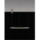 Pendule, Lustre suspendate - Lustra LED suspendata design modern circular TARQUIN D-80cm argintie