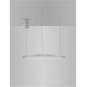 Pendule, Lustre suspendate - Lustra LED suspendata design modern circular TARQUIN D-80cm argintie