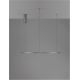 Pendule, Lustre suspendate - Lustra LED suspendata design modern circular TARQUIN D-80cm argintie