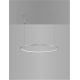 Pendule, Lustre suspendate - Lustra LED suspendata design modern circular TARQUIN D-80cm argintie