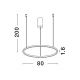 Pendule, Lustre suspendate - Lustra LED suspendata design modern circular TARQUIN D-80cm argintie