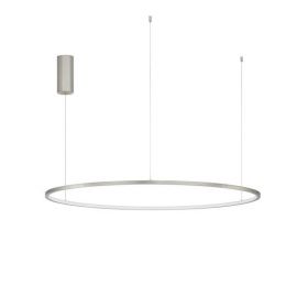 Pendule, Lustre suspendate - Lustra LED suspendata design modern circular TARQUIN D-100cm argintie