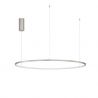 Lustra LED suspendata design modern circular TARQUIN D-100cm argintie